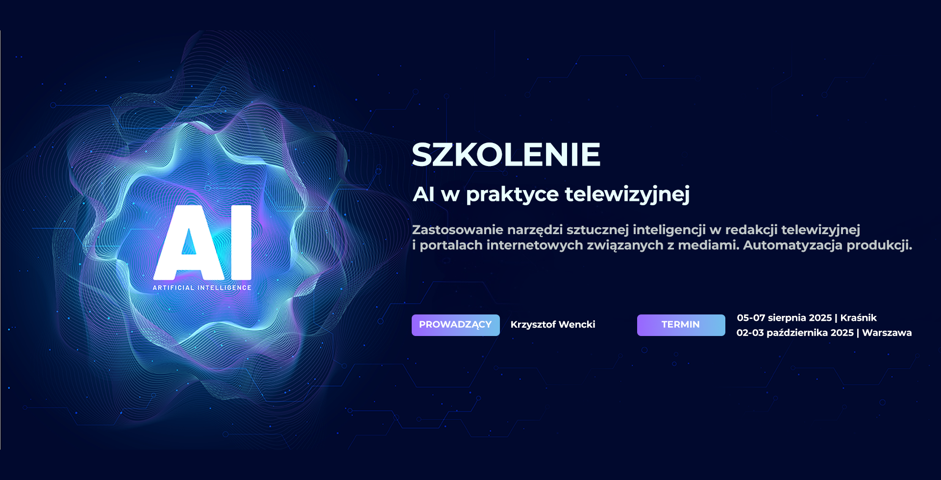 AI w praktyce telewizyjnej – praktyczne warsztaty w Kraśniku i Warszawie