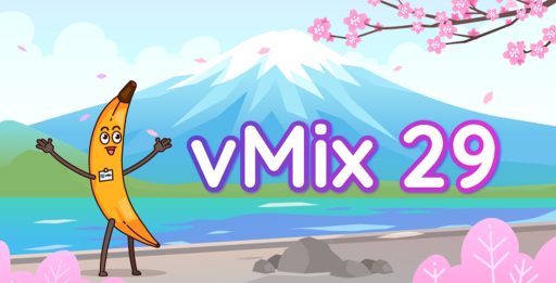 grafika informująca o wydaniu nowej wersji oprogramowania vMix w wersji 29